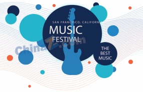 圆圈花纹音乐节海报